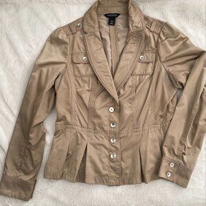 WHBM Beige Label Jacket w/ Pleats